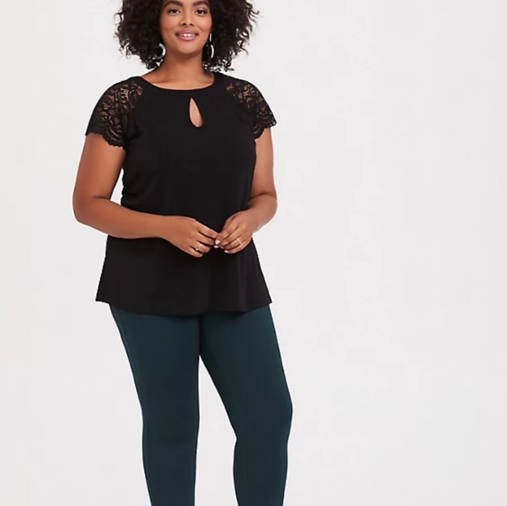 Torrid black lace top